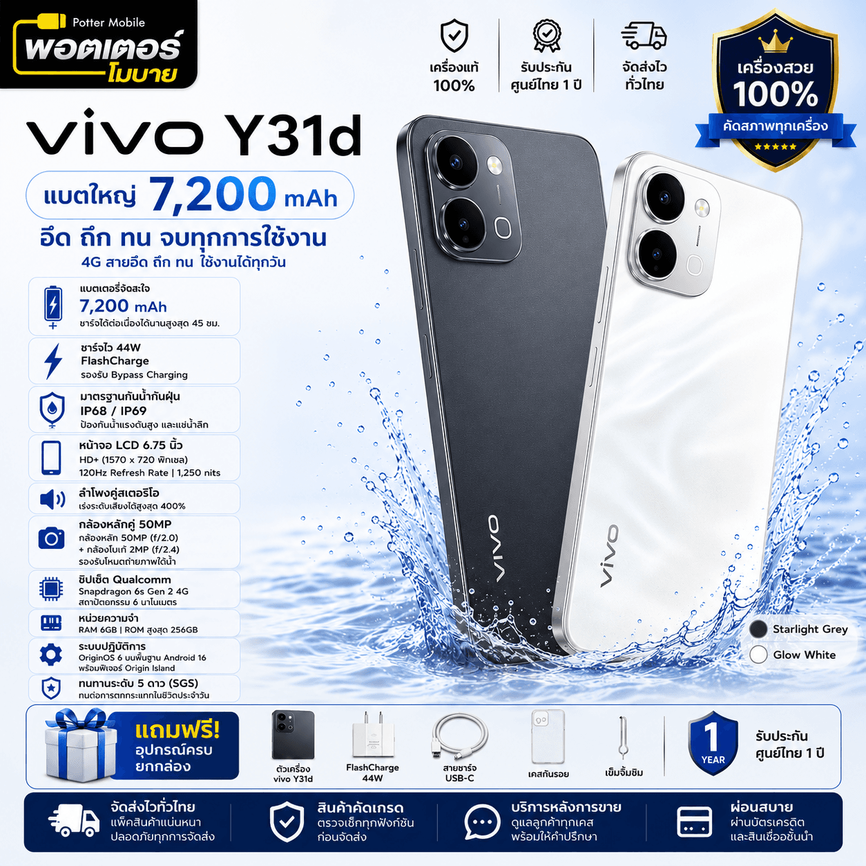 Vivo Y31d (6/256) 256GB (Glow White)